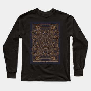 Polyhedral D20 Dice Critical Hit Steampunk Long Sleeve T-Shirt